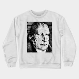 Georg Wilhelm Friedrich Hegel Black And White Portrait | Georg Wilhelm Friedrich Hegel Artwork 2 Crewneck Sweatshirt